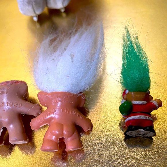 RUSS BERRIE VINTAGE TROLLS NEWBORN, BABY, ICE SKATER, SANTA & MINI TROLLS - Picture 11 of 15